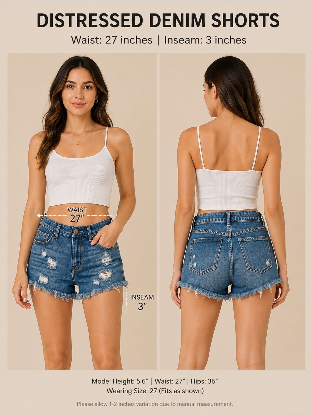 Free People Blue Distressed Denim Shorts